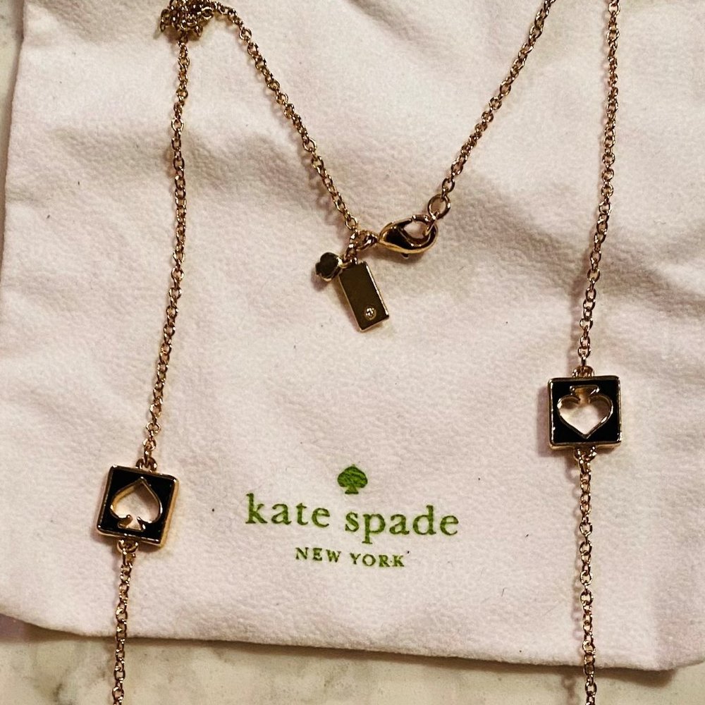 Kate Spade Black Spade Necklace